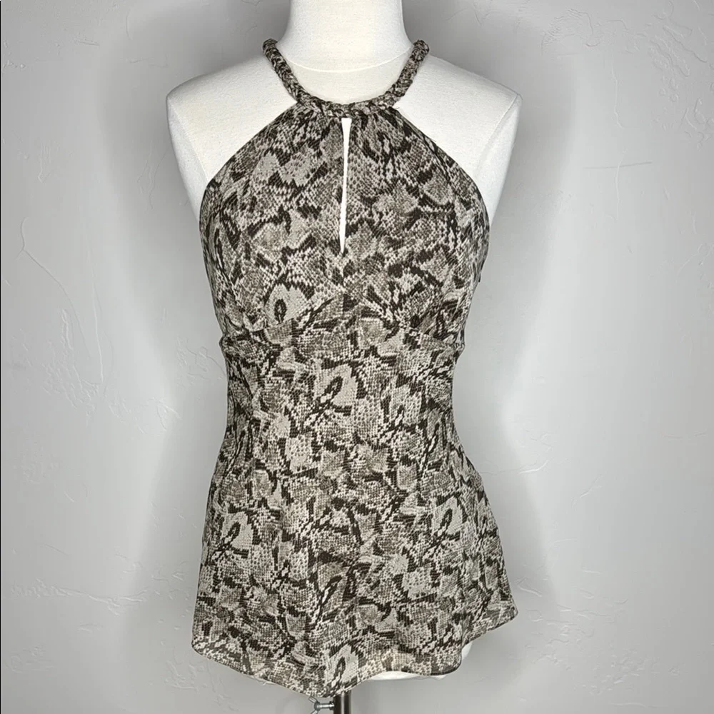 Snake Print Halter Top